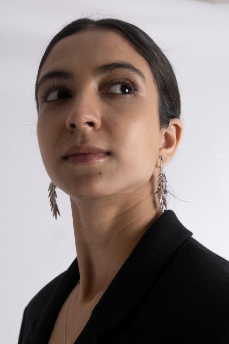 Silver Fern Cascade Earrings – 925 Sterling Silver