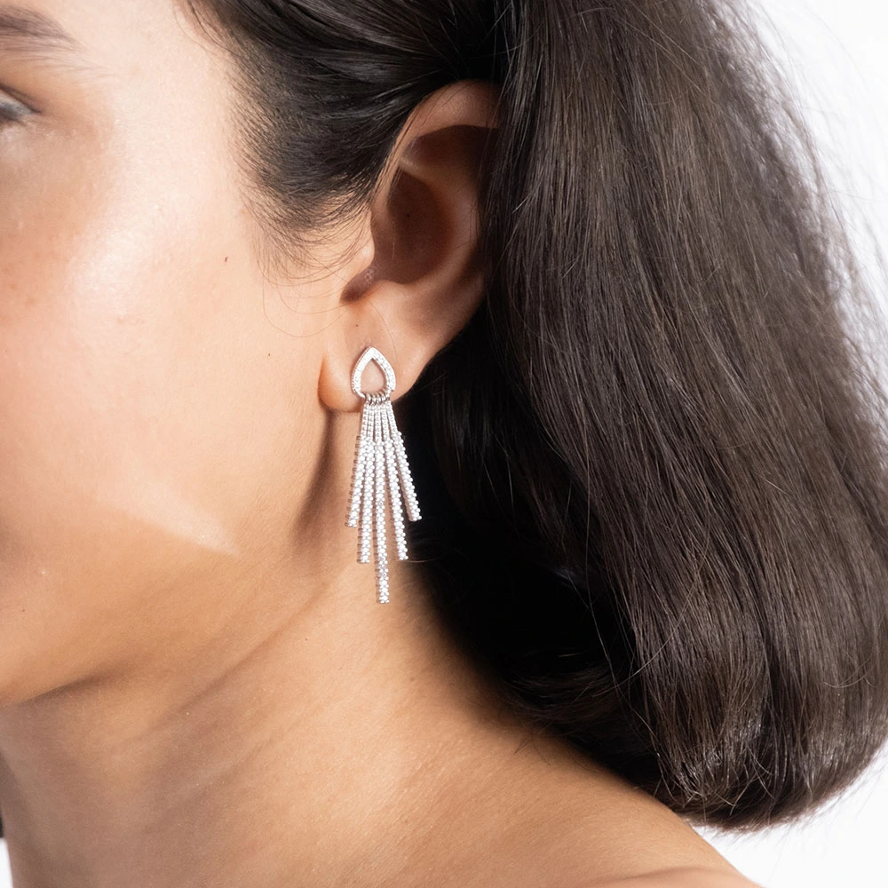 Reegalia Radiant Cascade Earrings – 925 Silver