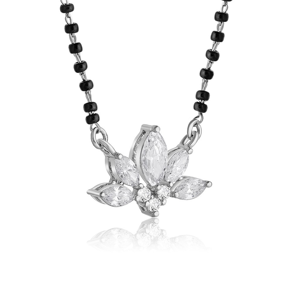 Lotus Radiance Mangalsutra Set – 925 Silver.