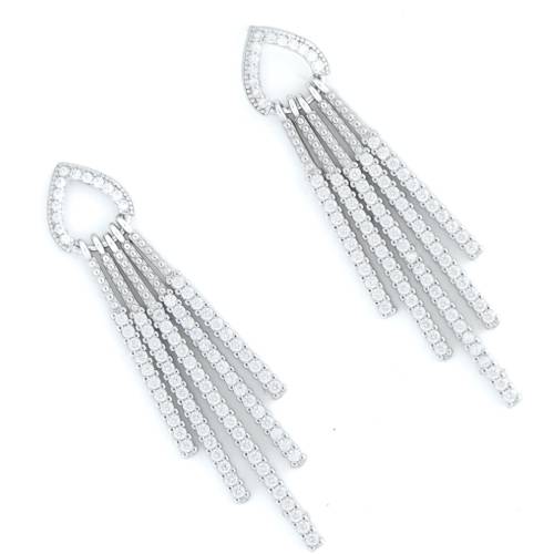 Radiant Cascade Earrings – 925 Silver