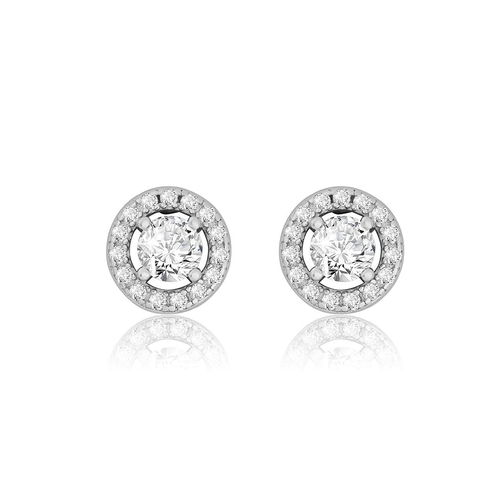 Reegalia Sterling Silver Solitaire Mangalsutra & Earring Set.