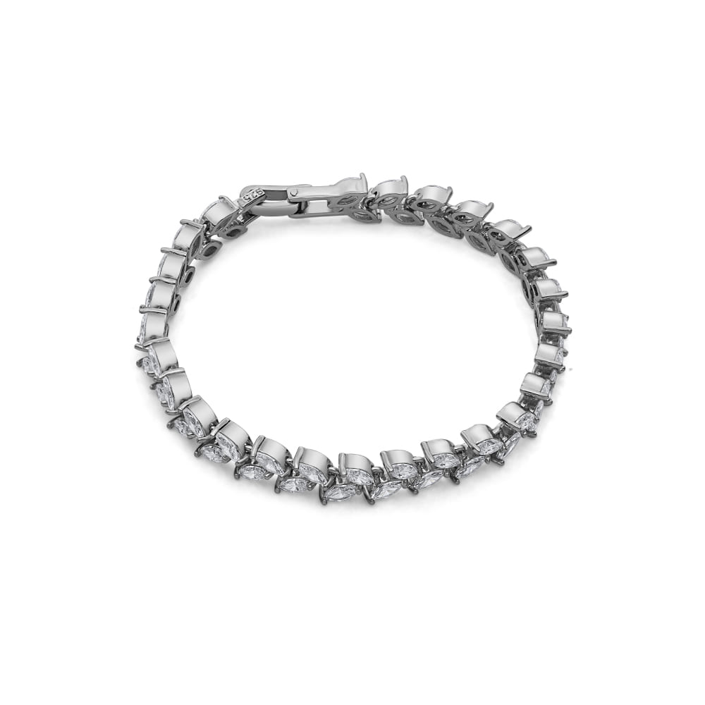 Reegalia Sterling Silver Teardrop Elegance Bracelet