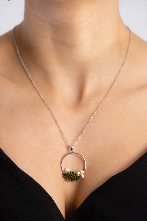 Elara Bloom Set – 925 Silver Necklace & Earrings