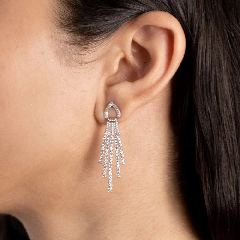 Reegalia Radiant Cascade Earrings – 925 Silver