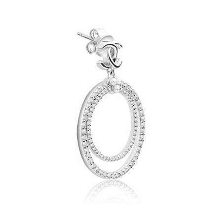 Reegalia Twin Halo Drop Earrings – 925 Silver