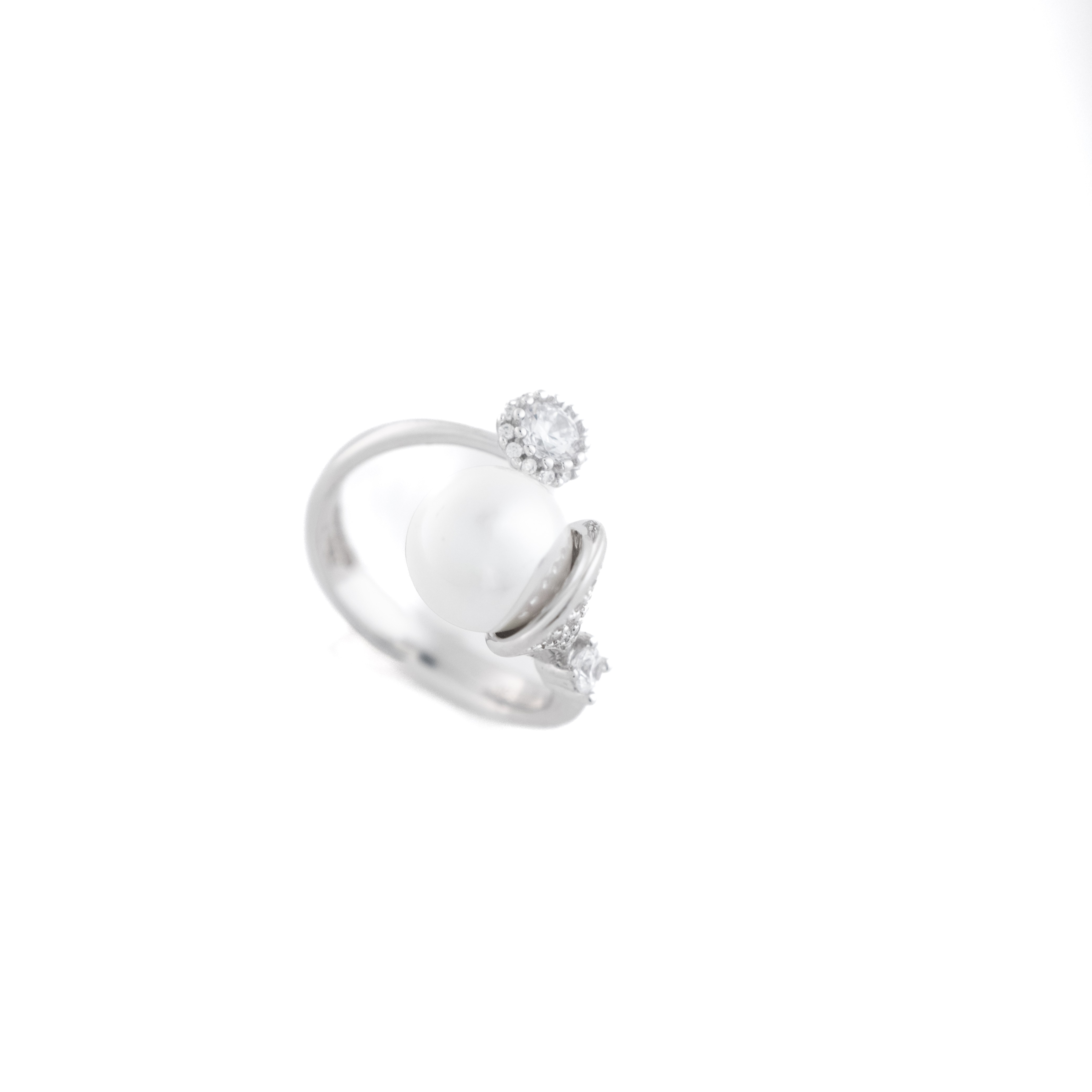 Reegalia Lumière Pearl 925 Silver Adjustable Ring
