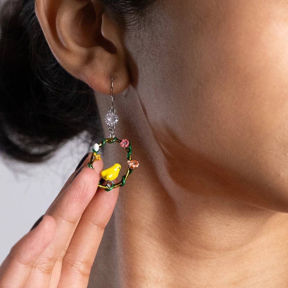 Reegalia Spring Chirp Earrings and Pendant– 925 Silver's