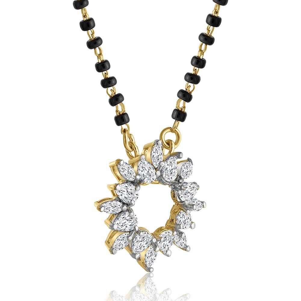 Reegalia Suryakanti CZ Mangalsutra Set in 925 Silver.