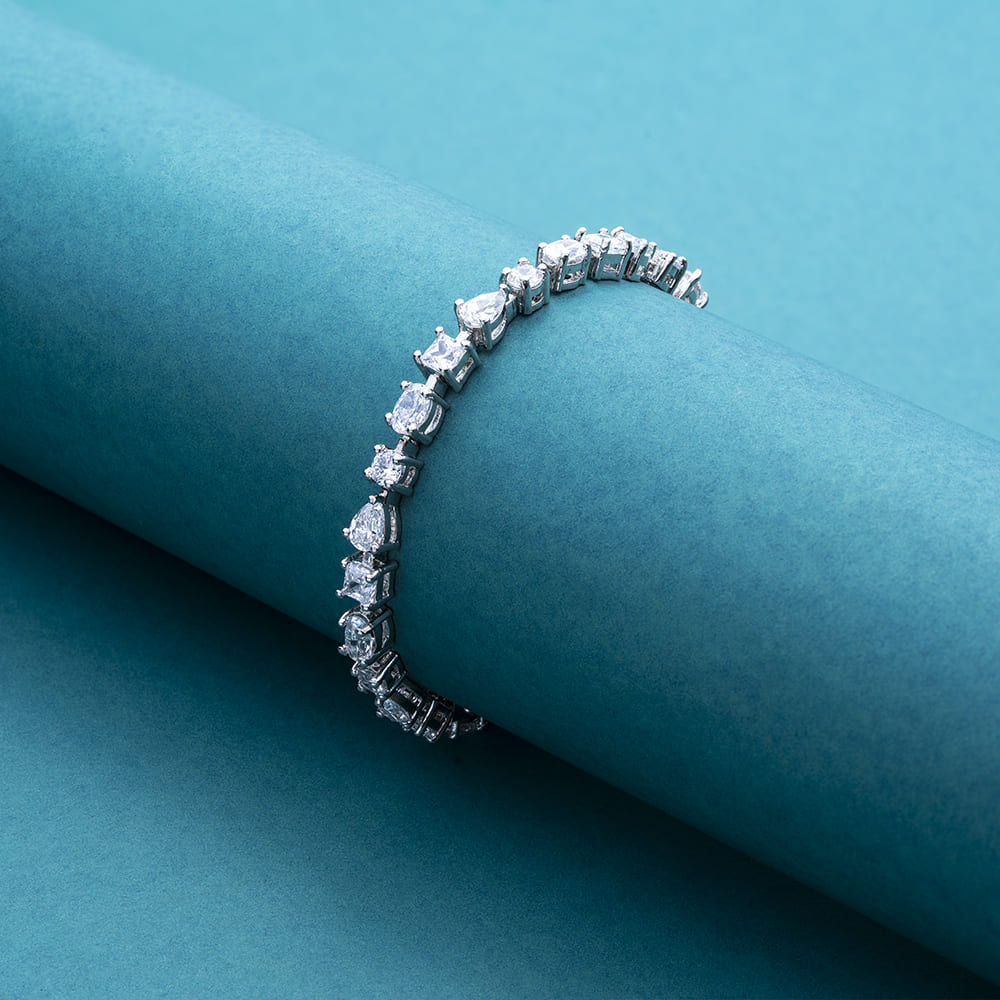 Sterling Silver Royal Radiance Multi-Cut Bracelet