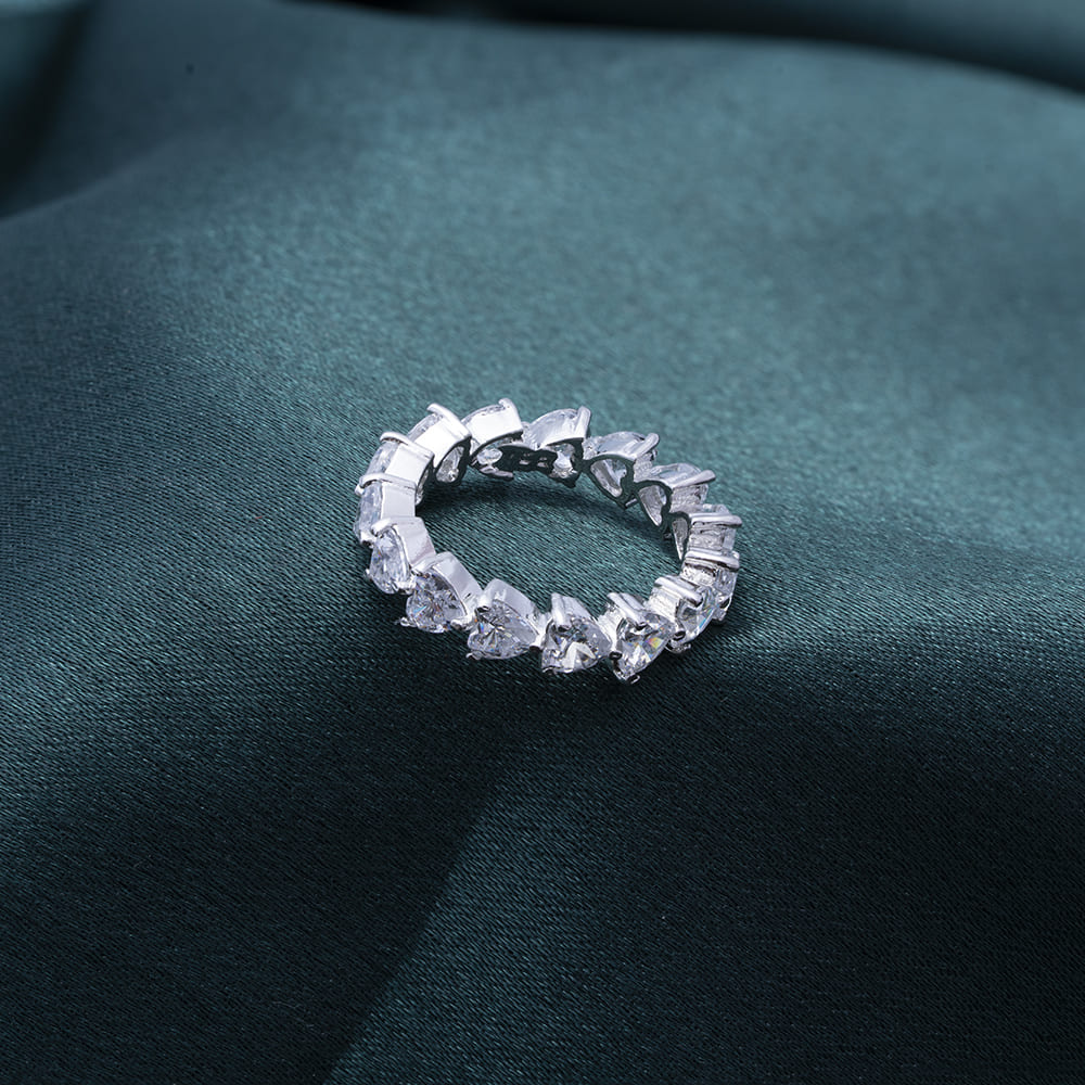 Reegalia LeafGlow (Eternity band) 925 Silver CZ Ring
