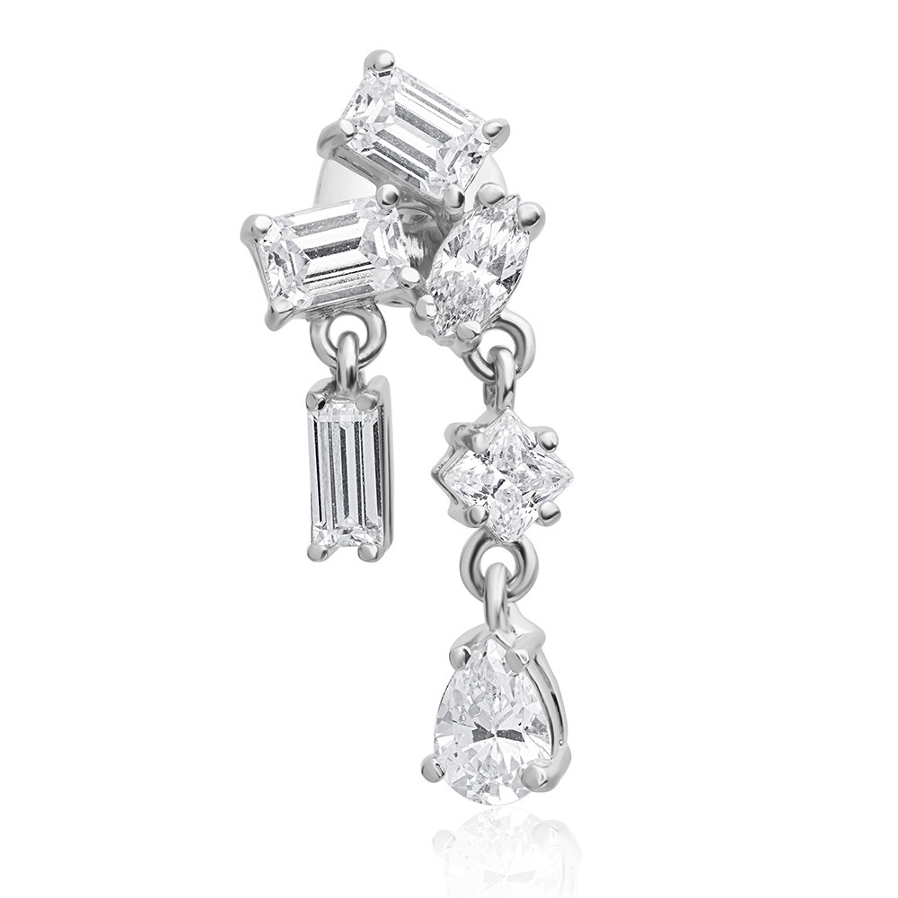 Reegalia Celestia Crystal Drop Earrings – 925 Silver.