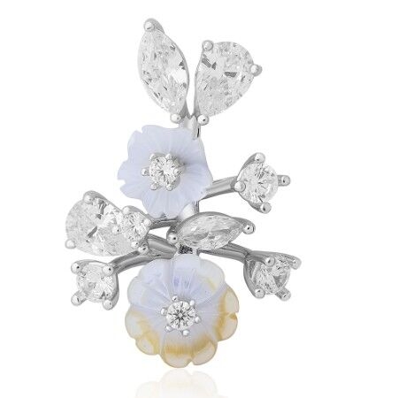 Yellow Blossom 925 Silver Necklace & Earrings Set.