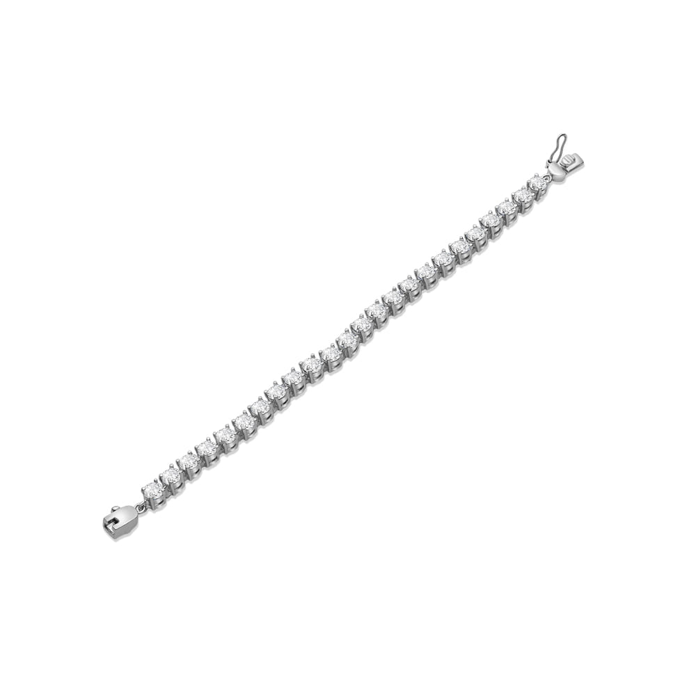 Reegalia Sterling Silver Classic Round Tennis Bracelet
