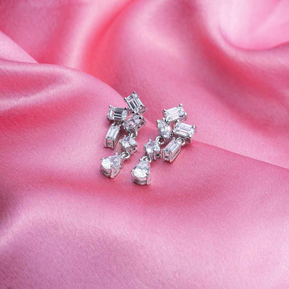 Reegalia Celestia Crystal Drop Earrings – 925 Silver.