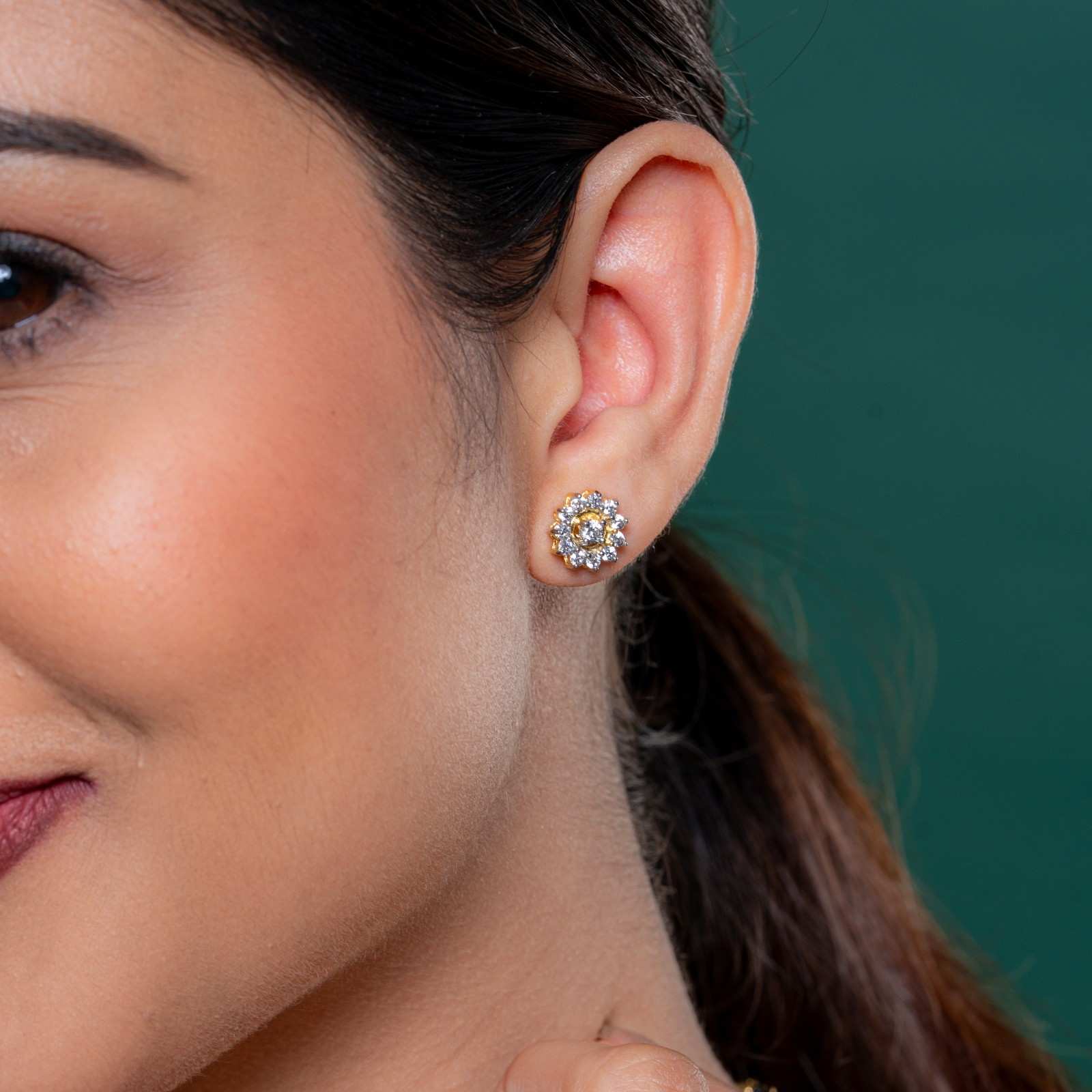 925 Sterling Silver Floral Mangalsutra with Matching Earrings