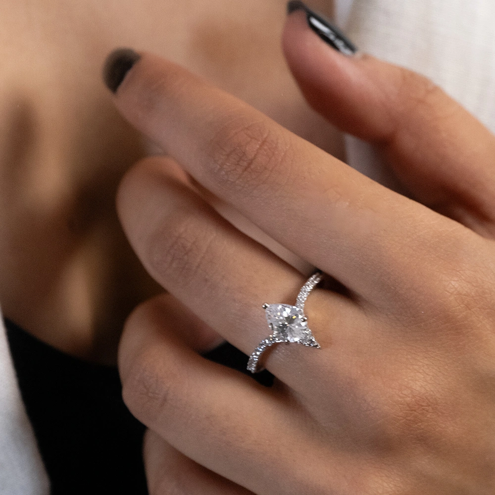 Reegalia Celeste Marquise Ring – 925 Silver with CZ