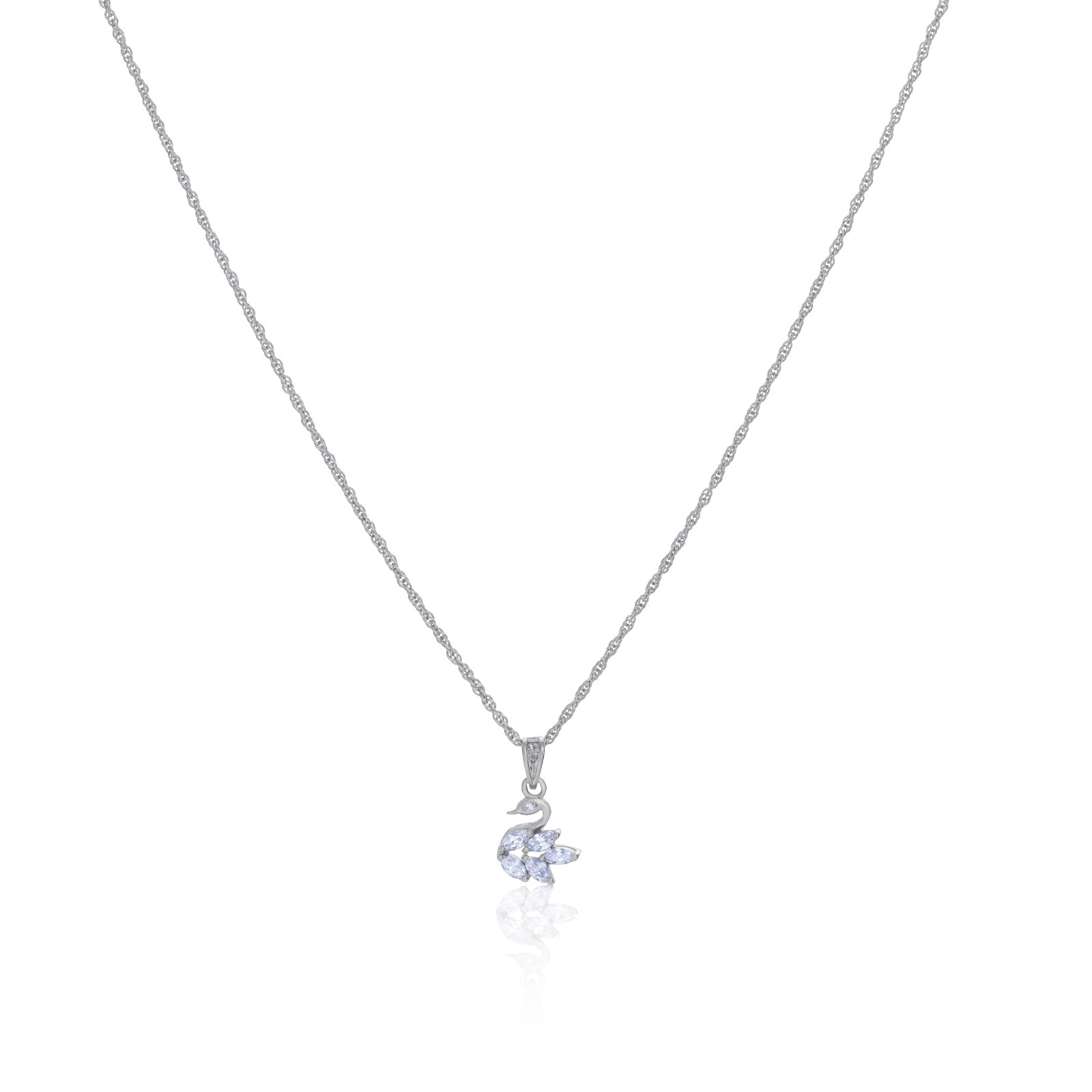 925 Sterling Silver Leaf Design Pendant Set with Earrings