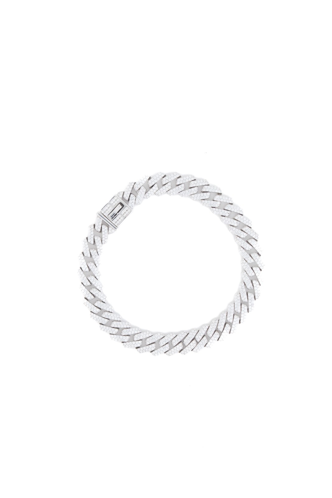 Reegalia Iced Cuban Link Bracelet – 925 Silver with CZ Detailing